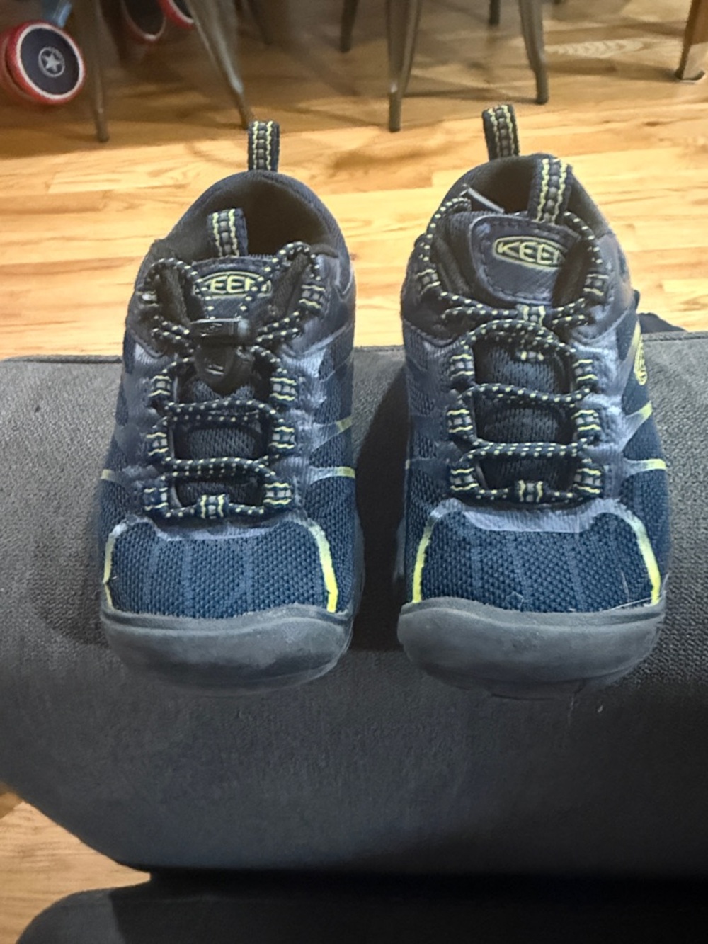 Keen Navy and Lime Kids Athletic Shoes
